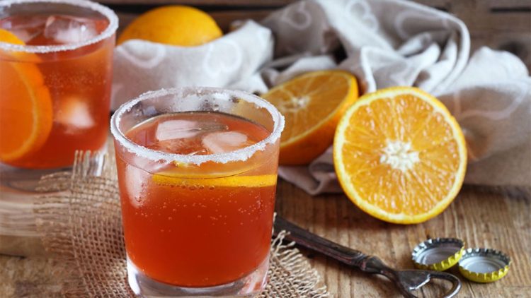 Non-alcoholic Spritz Aperitif | Ginger and Lemon